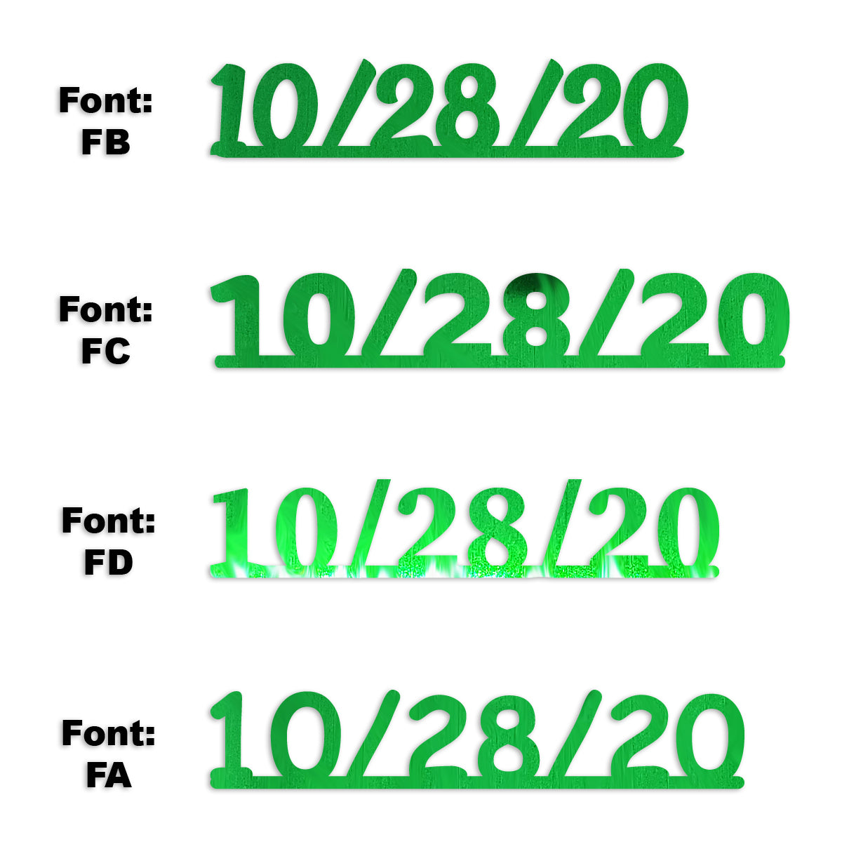 Custom-Fetti Date - 10/28/24 or 10/28/25  Green