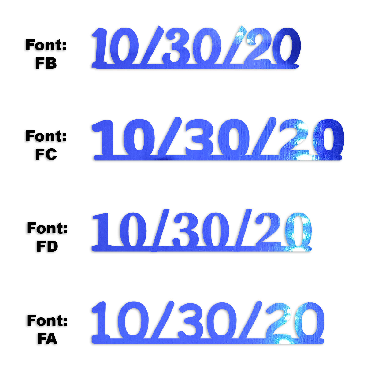 Custom-Fetti Date - 10/30/24 or 10/30/25  Blue Royal