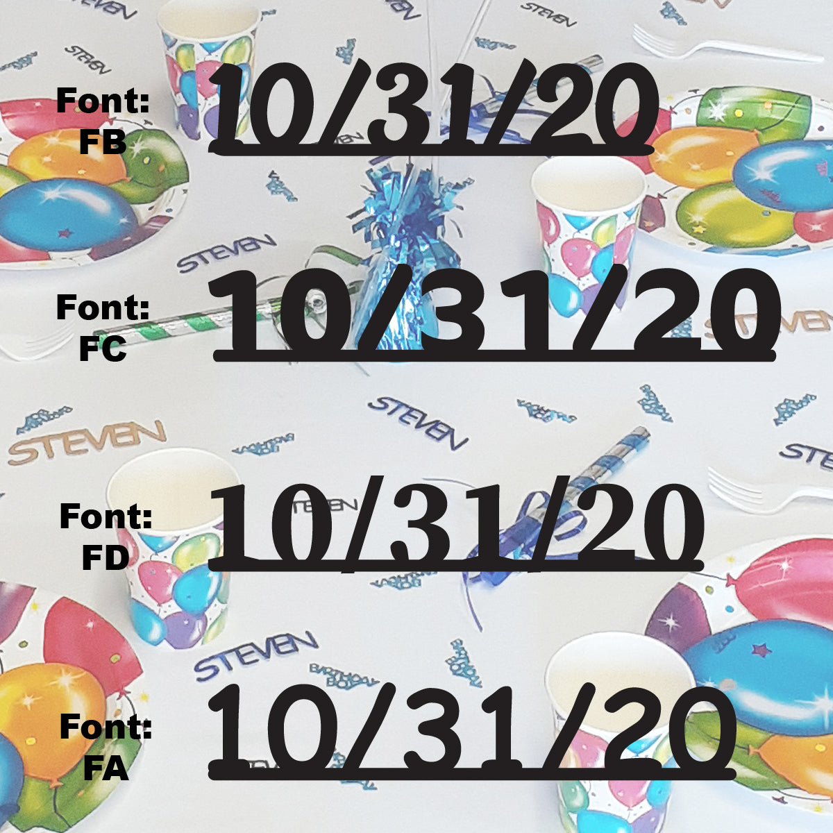 Custom-Fetti Date - 10/31/24 or 10/31/25  Black
