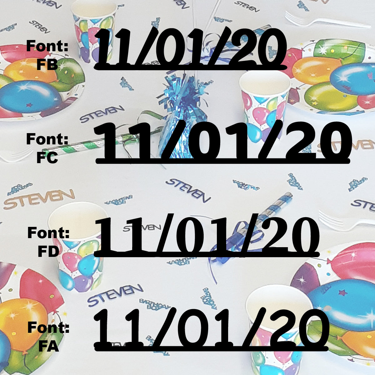 Custom-Fetti Date - 11/01/24 or 11/01/25  Black