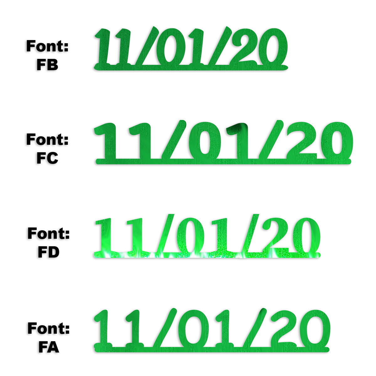 Custom-Fetti Date - 11/01/24 or 11/01/25  Green