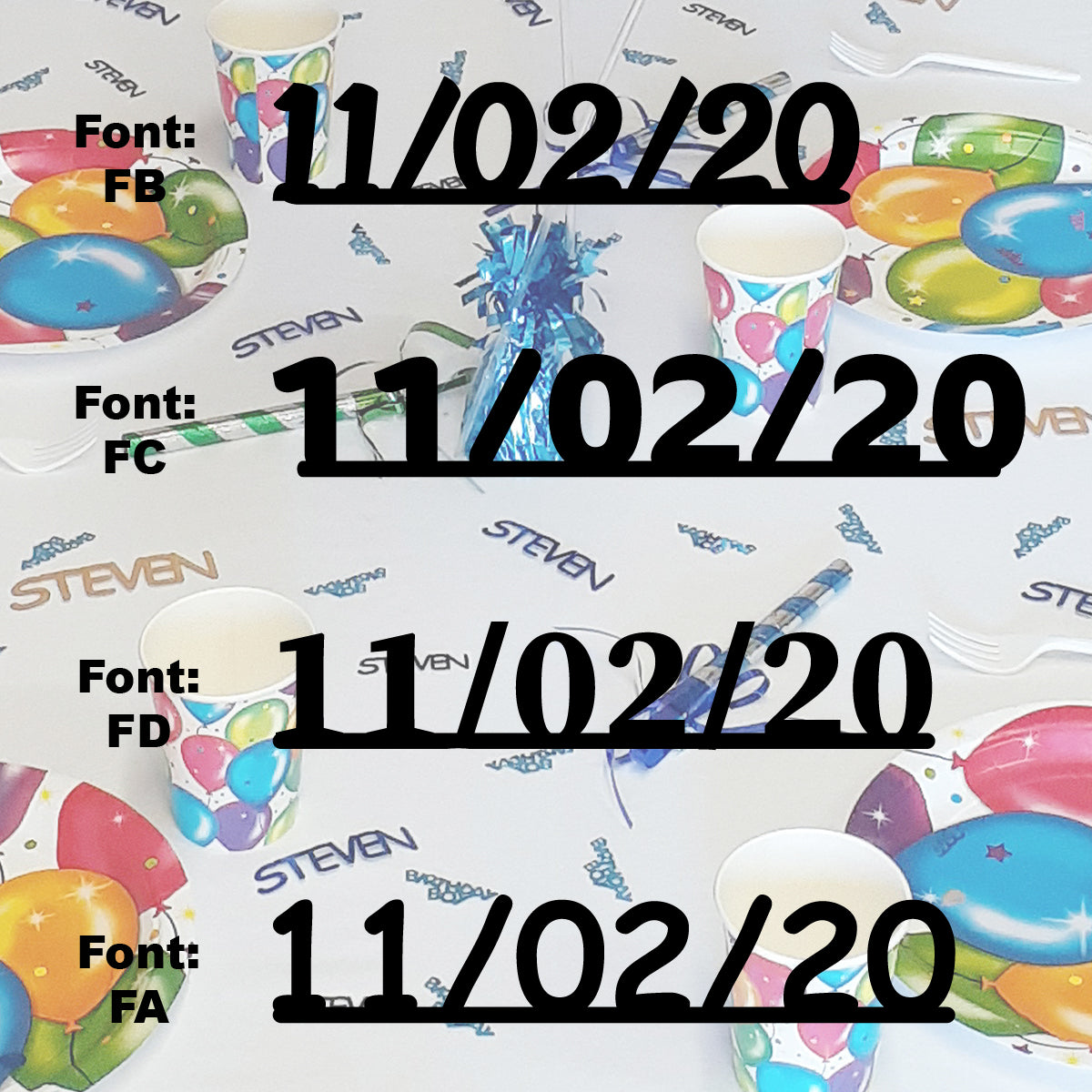 Custom-Fetti Date - 11/02/24 or 11/02/25  Black