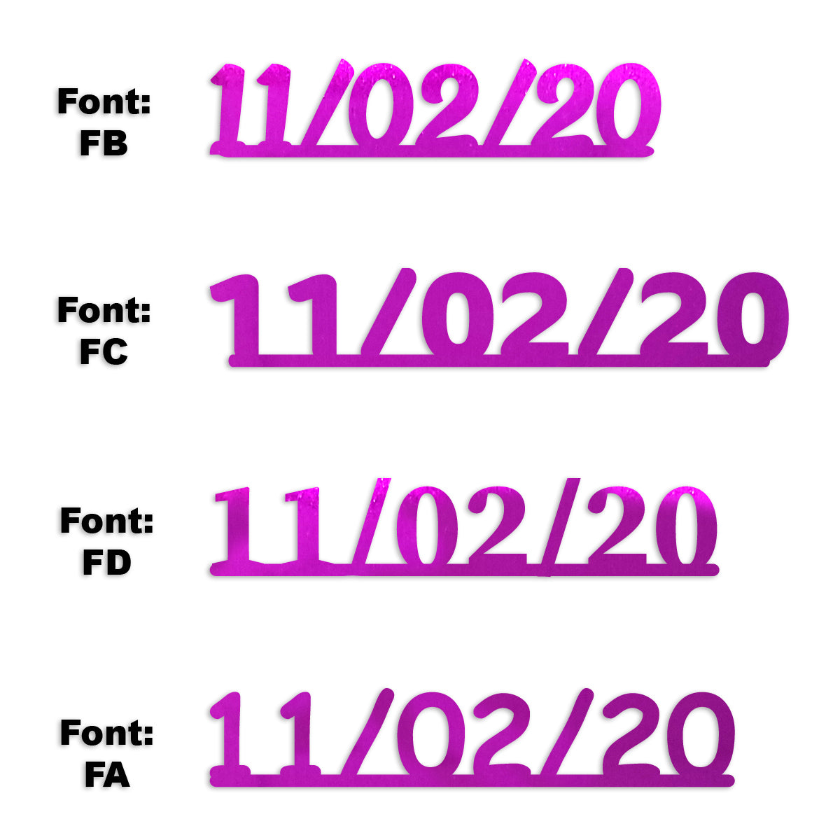 Custom-Fetti Date - 11/02/24 or 11/02/25  Fuchsia