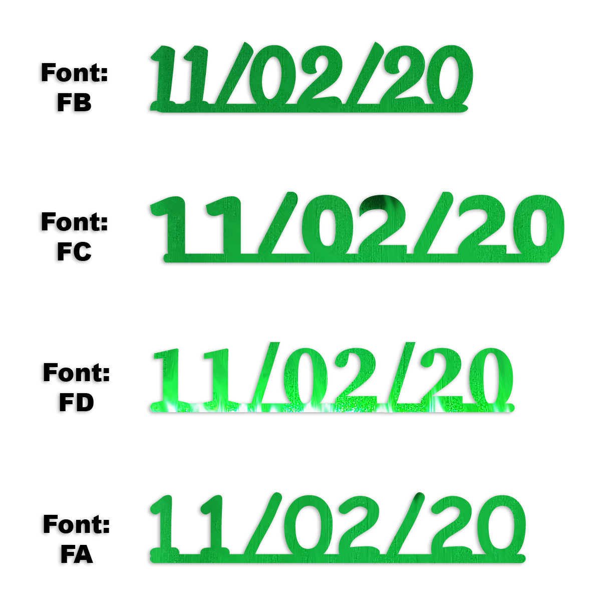 Custom-Fetti Date - 11/02/24 or 11/02/25  Green