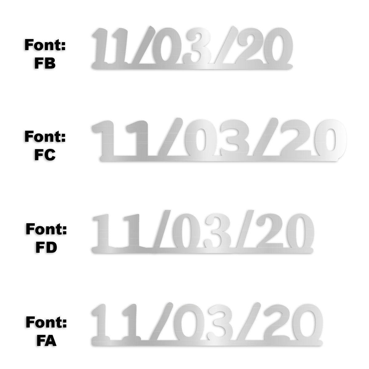 Custom-Fetti Date - 11/03/24 or 11/03/25  Silver