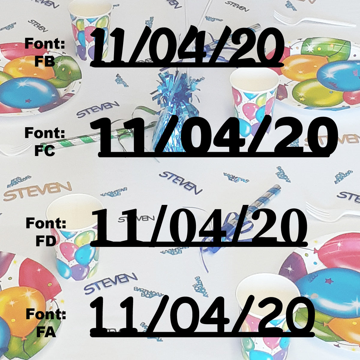 Custom-Fetti Date - 11/04/24 or 11/04/25  Black