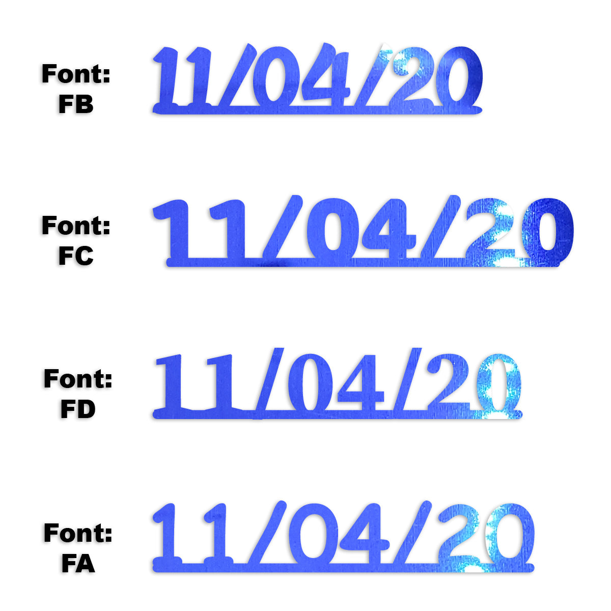 Custom-Fetti Date - 11/04/24 or 11/04/25  Blue Royal