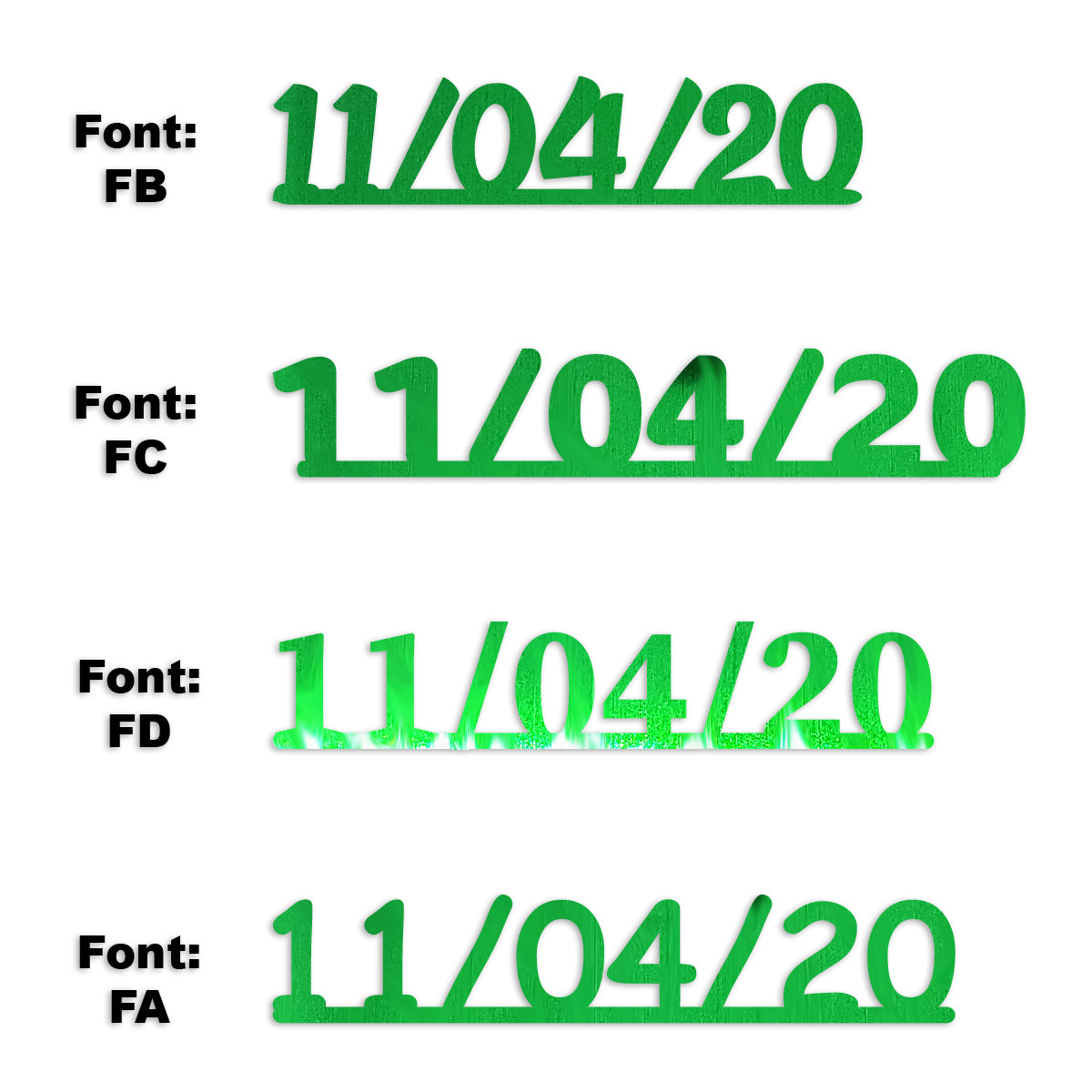 Custom-Fetti Date - 11/04/24 or 11/04/25  Green