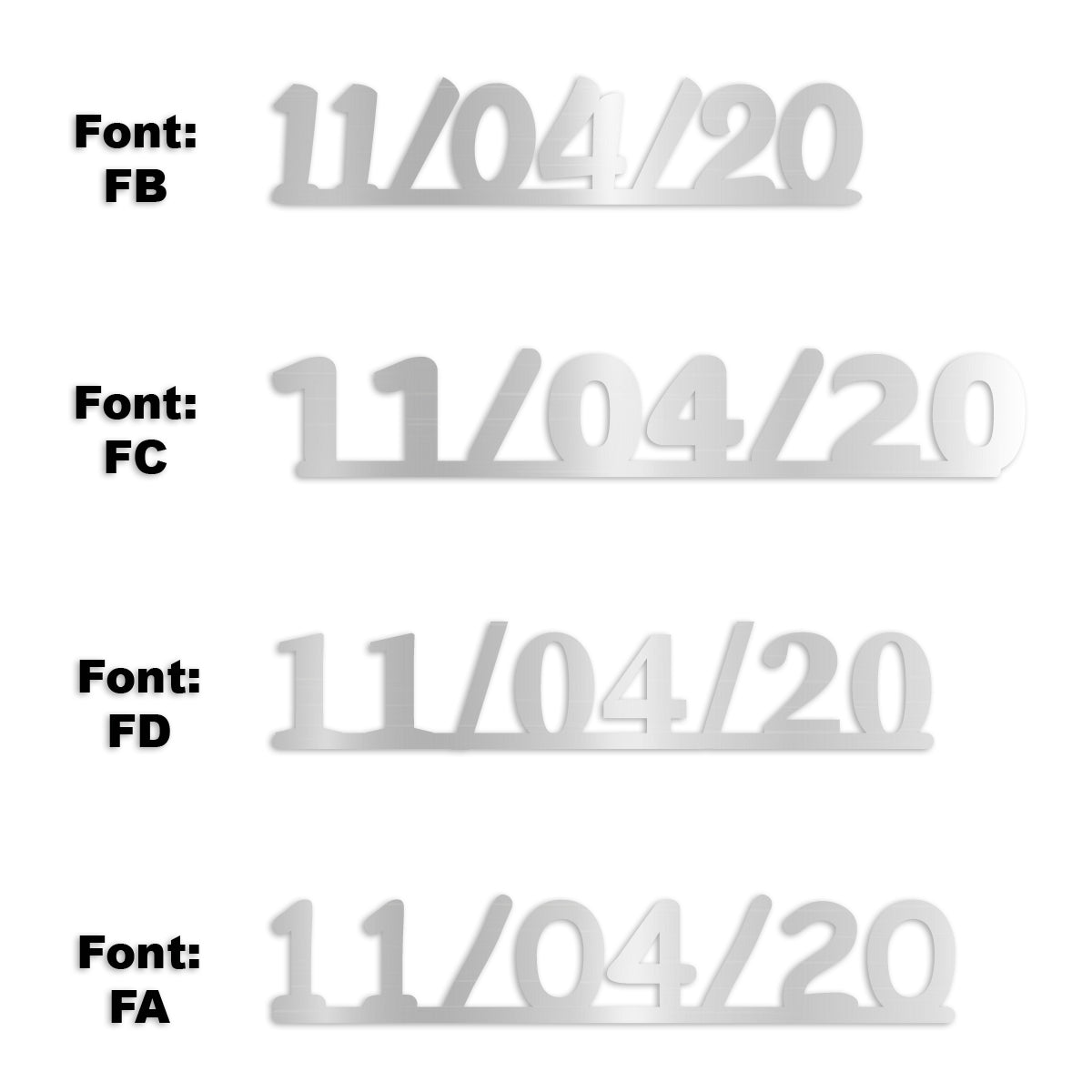 Custom-Fetti Date - 11/04/24 or 11/04/25  Silver