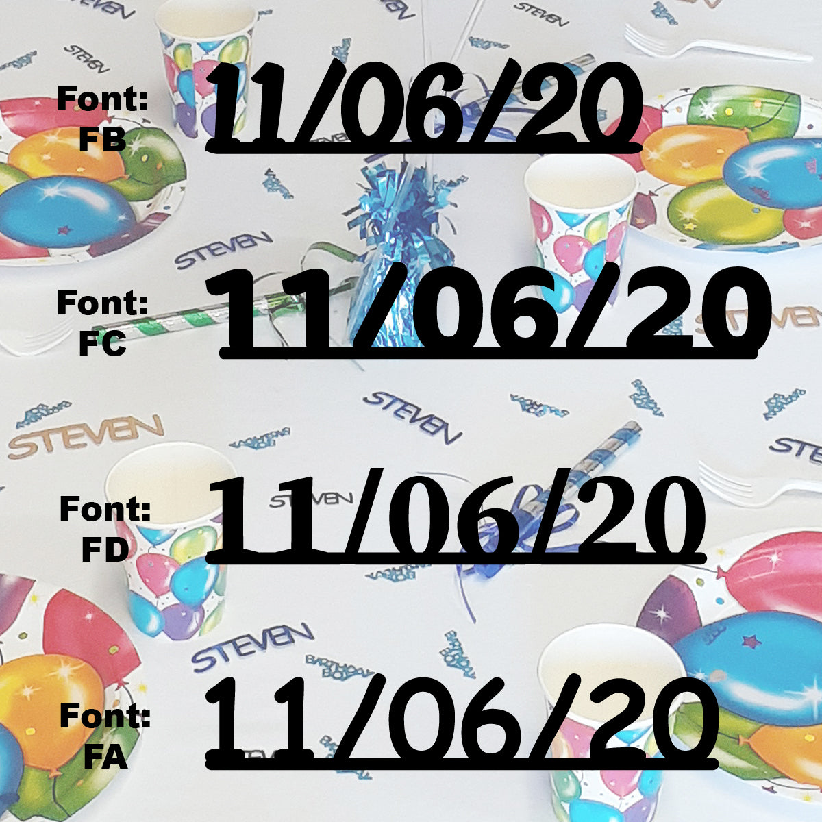 Custom-Fetti Date - 11/06/24 or 11/06/25  Black