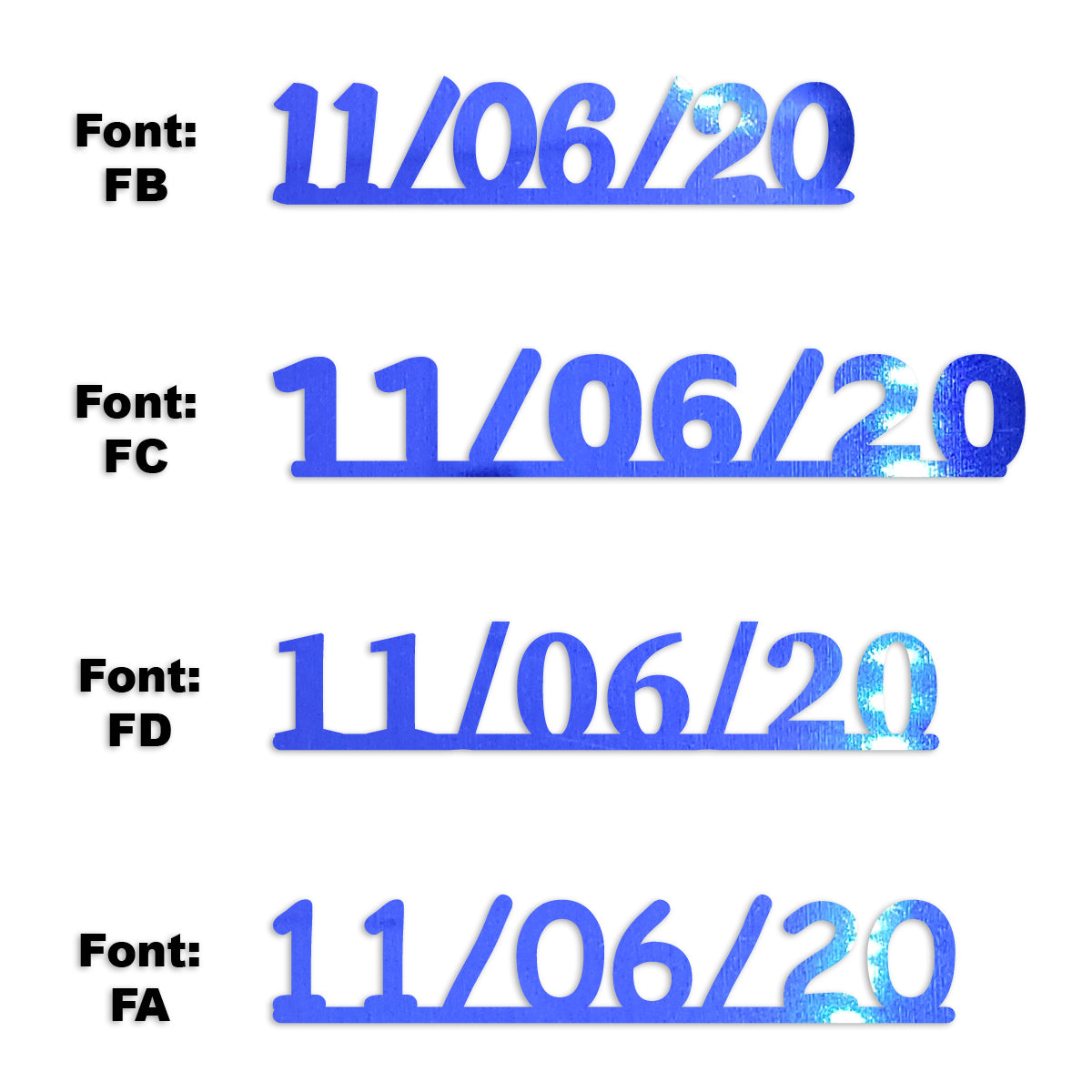 Custom-Fetti Date - 11/06/24 or 11/06/25  Blue Royal