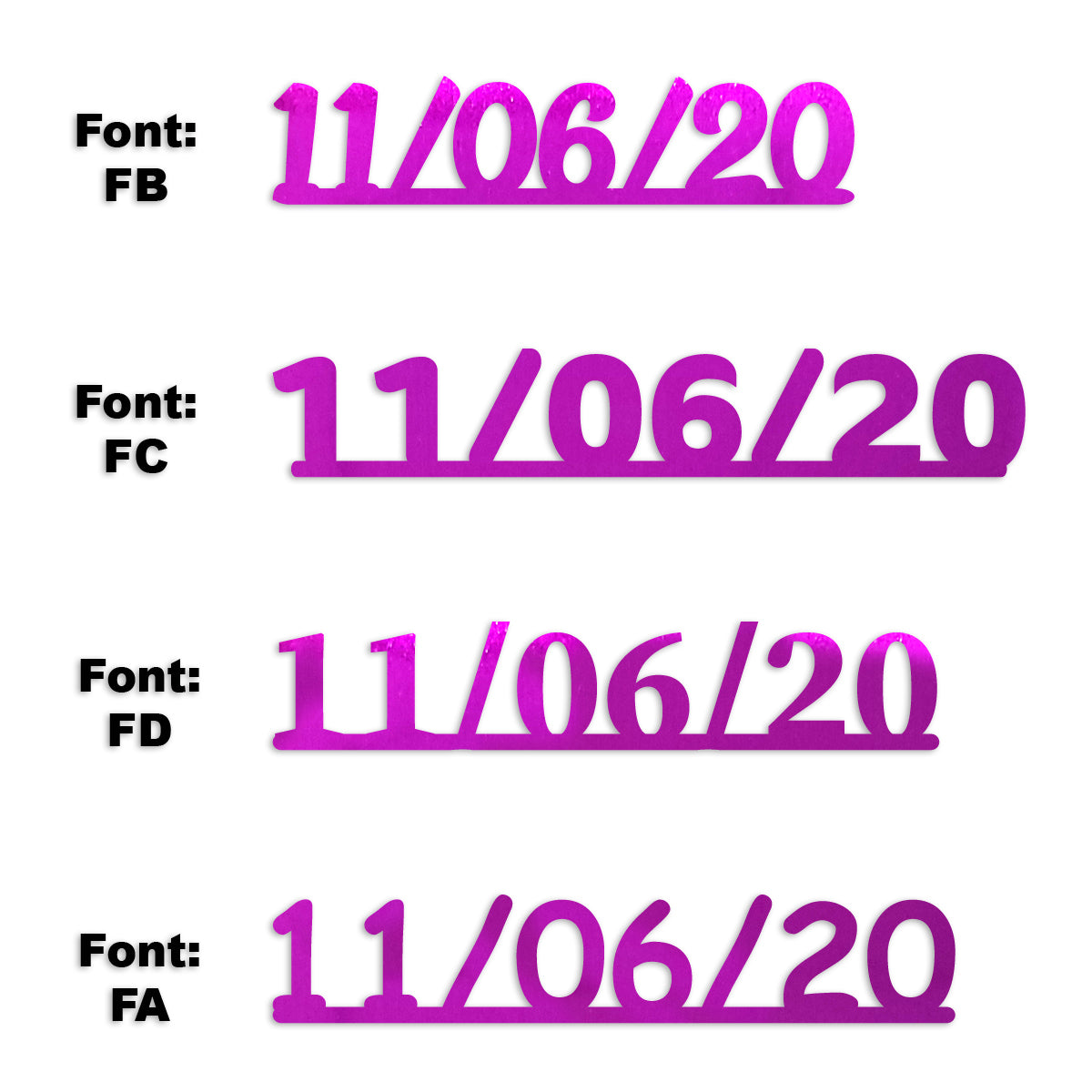 Custom-Fetti Date - 11/06/24 or 11/06/25  Fuchsia