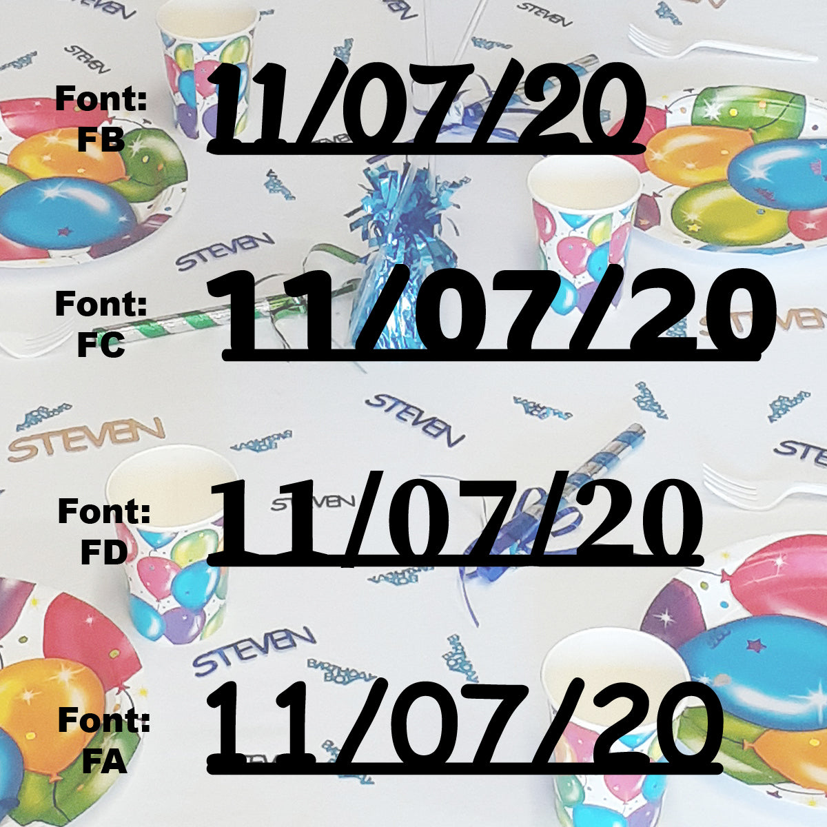 Custom-Fetti Date - 11/07/24 or 11/07/25  Black