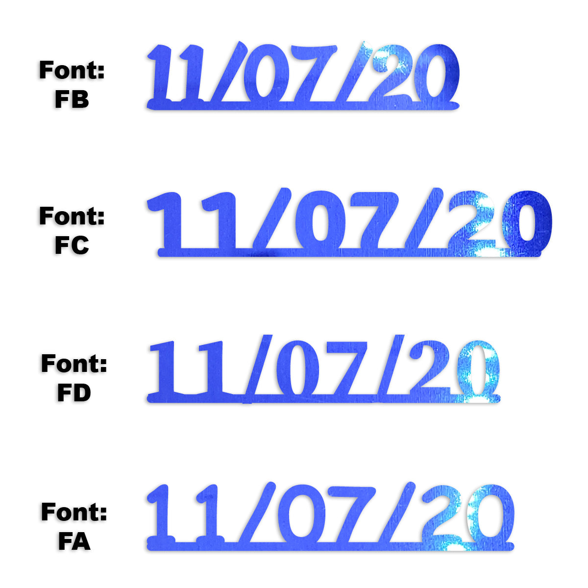 Custom-Fetti Date - 11/07/24 or 11/07/25  Blue Royal