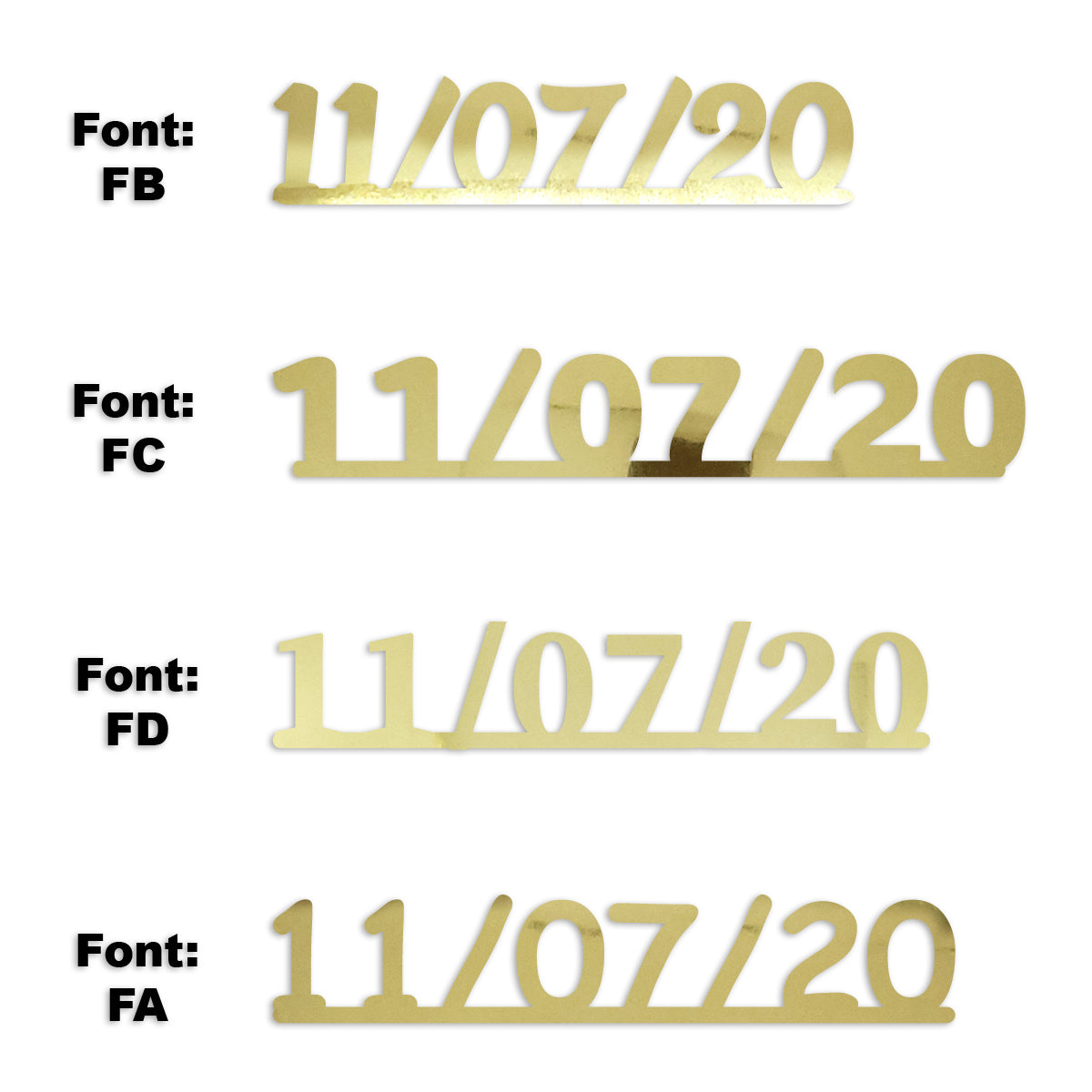 Custom-Fetti Date - 11/07/24 or 11/07/25  Gold