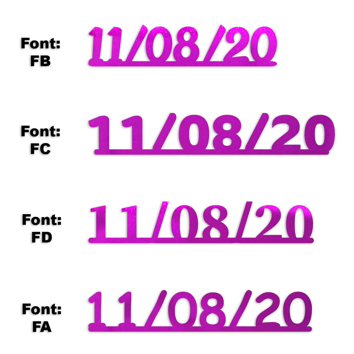 Custom-Fetti Date - 11/08/24 or 11/08/25  Fuchsia