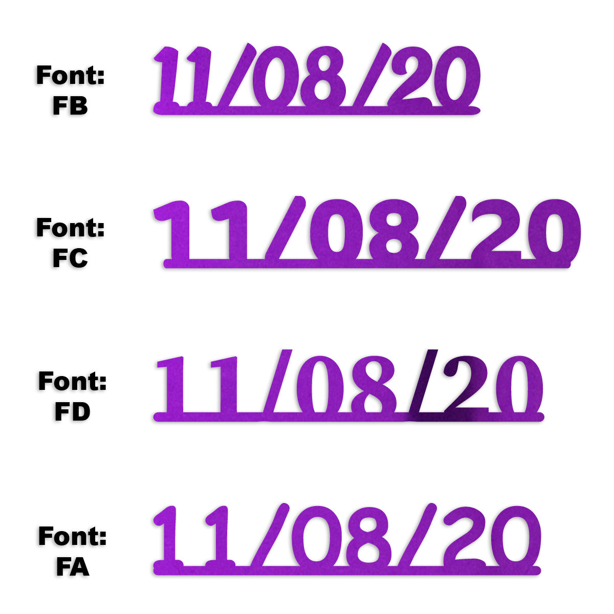 Custom-Fetti Date - 11/08/24 or 11/08/25  Purple