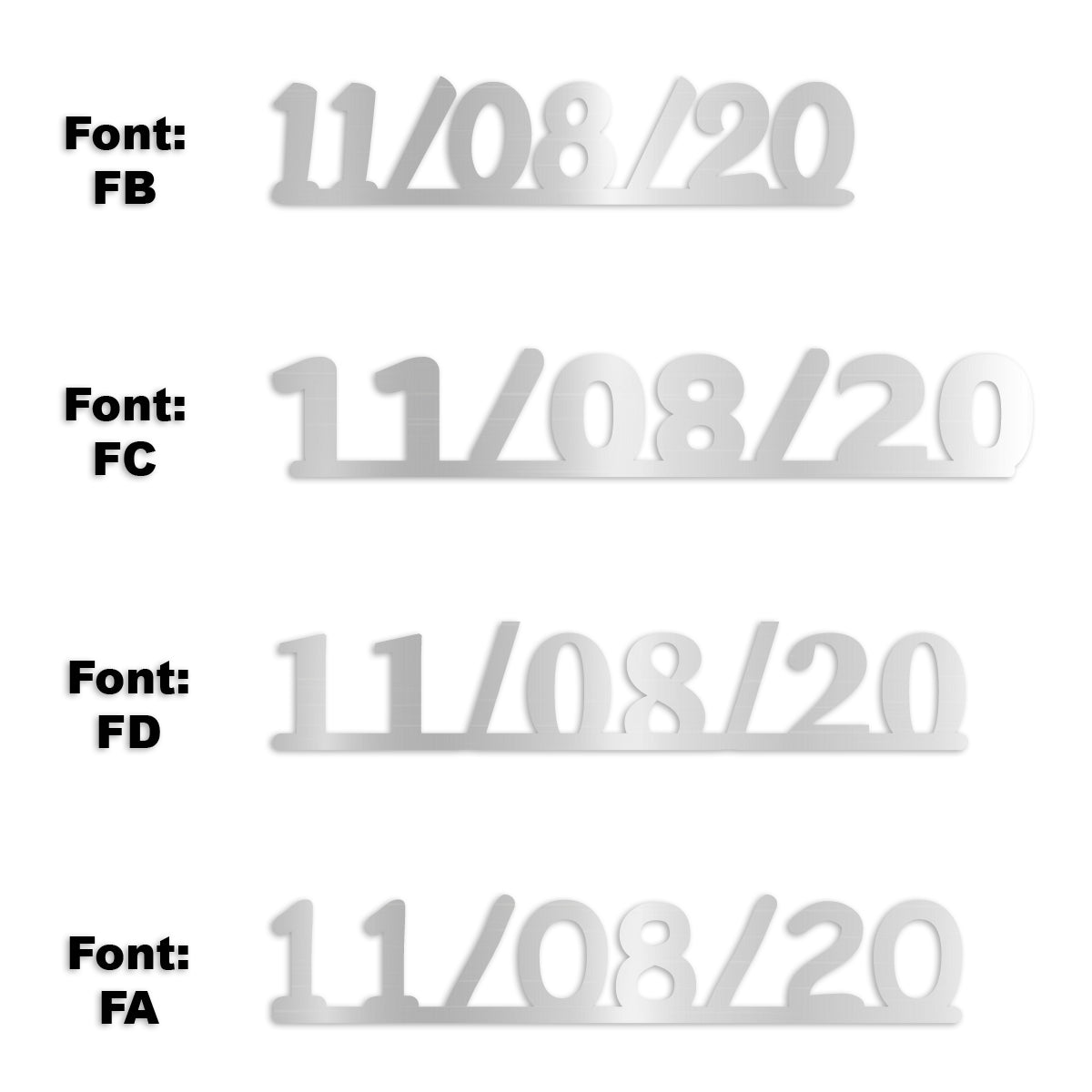 Custom-Fetti Date - 11/08/24 or 11/08/25  Silver