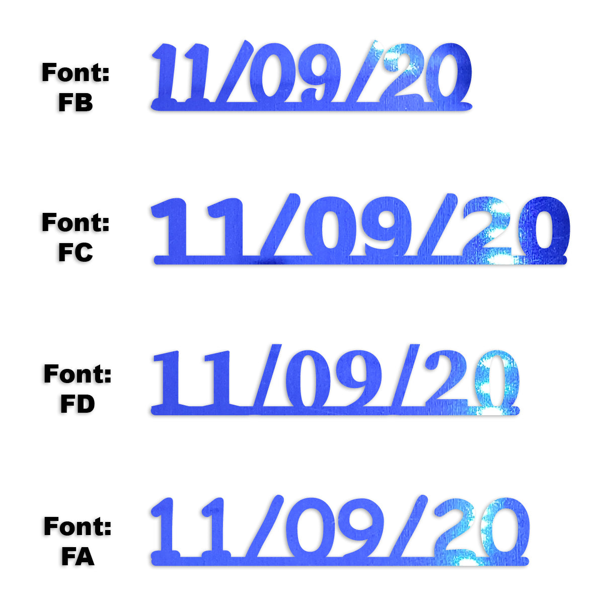 Custom-Fetti Date - 11/09/24 or 11/09/25  Blue Royal