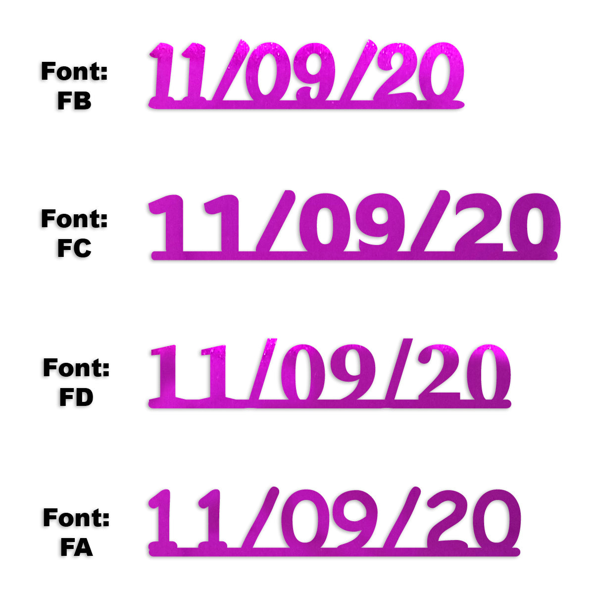 Custom-Fetti Date - 11/09/24 or 11/09/25  Fuchsia
