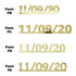Custom-Fetti Date - 11/09/24 or 11/09/25  Gold