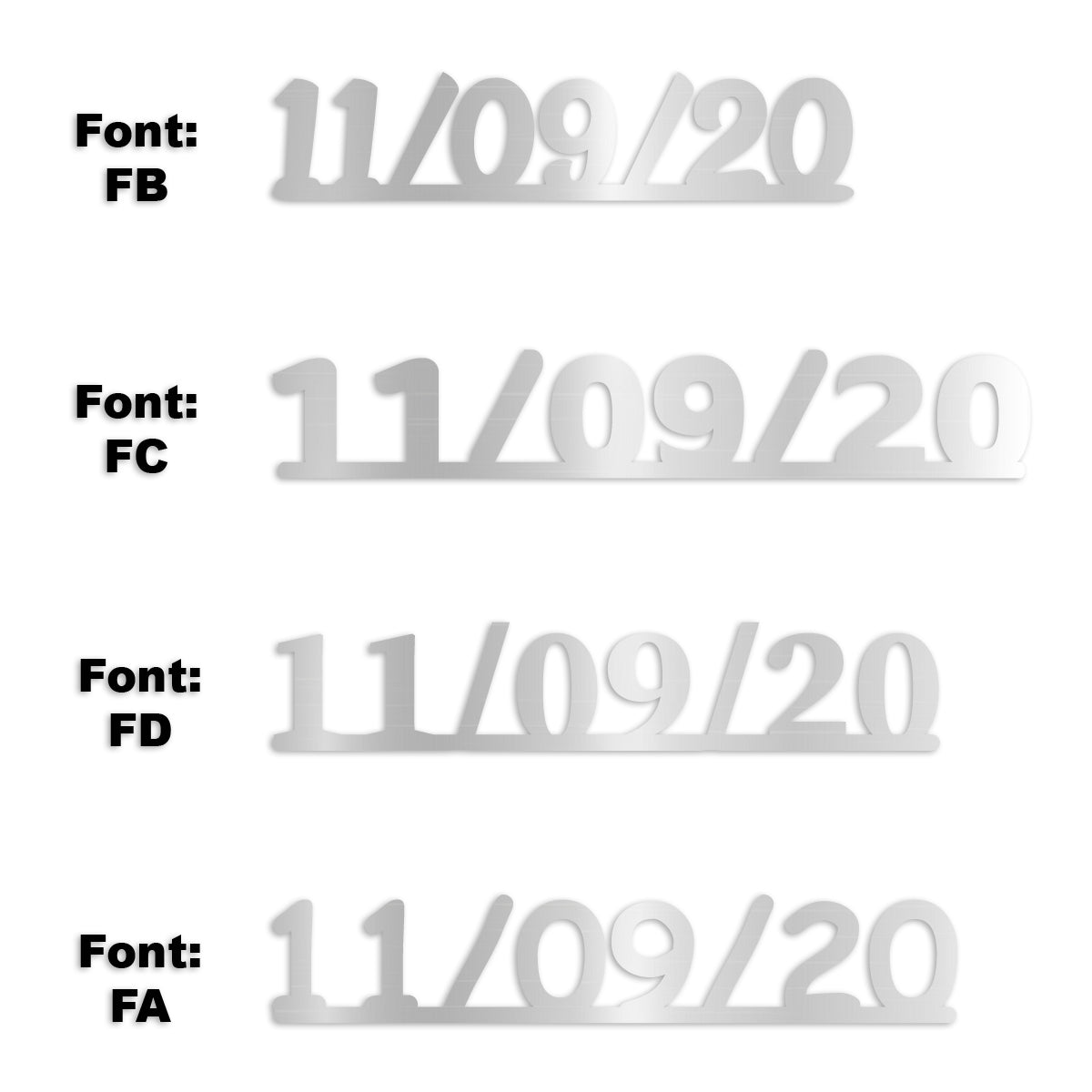 Custom-Fetti Date - 11/09/24 or 11/09/25  Silver