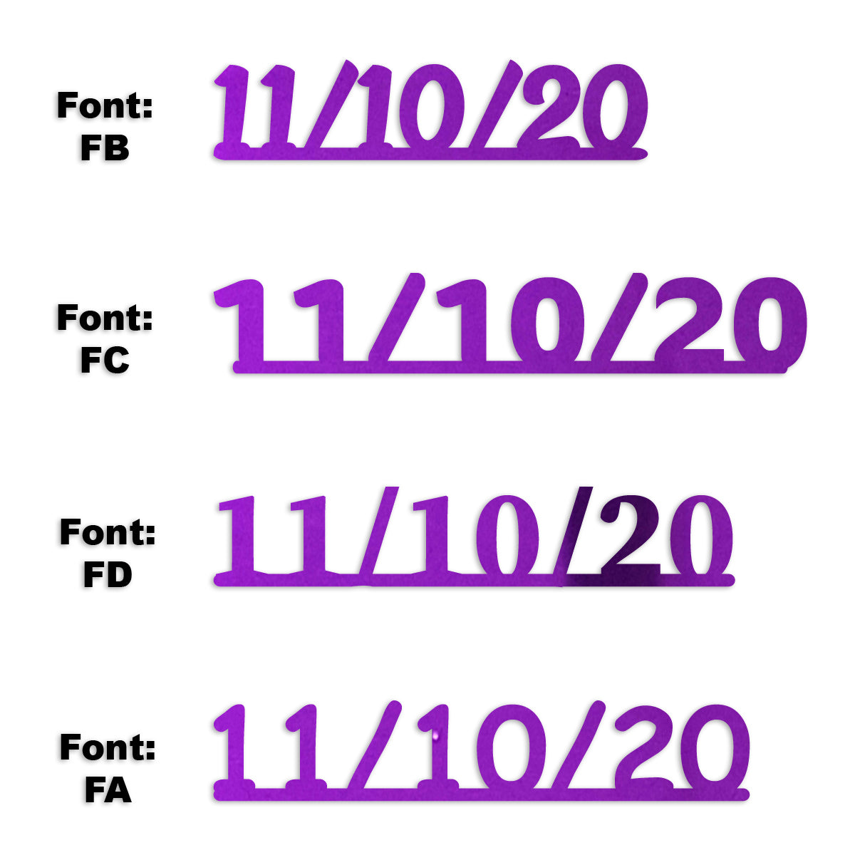 Custom-Fetti Date - 11/10/24 or 11/10/25  Purple
