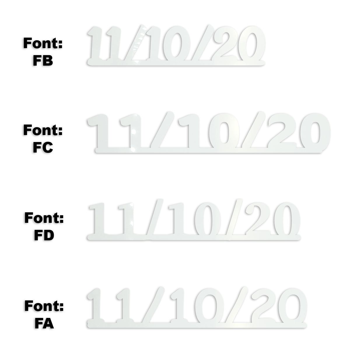 Custom-Fetti Date - 11/10/24 or 11/10/25  White
