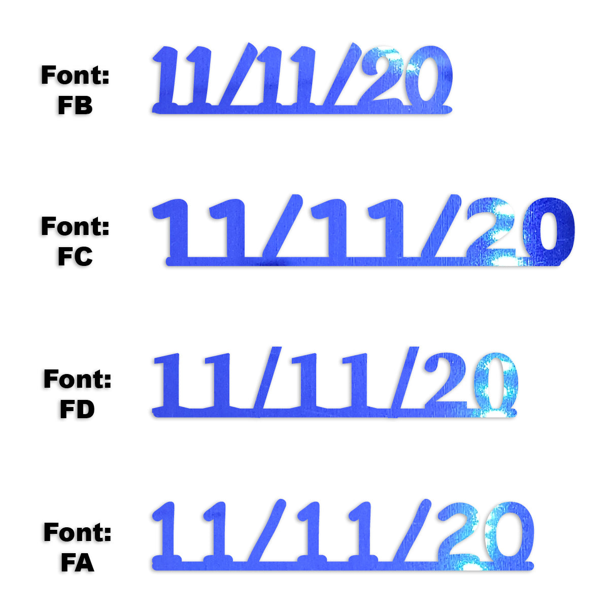Custom-Fetti Date - 11/11/24 or 11/11/25  Blue Royal