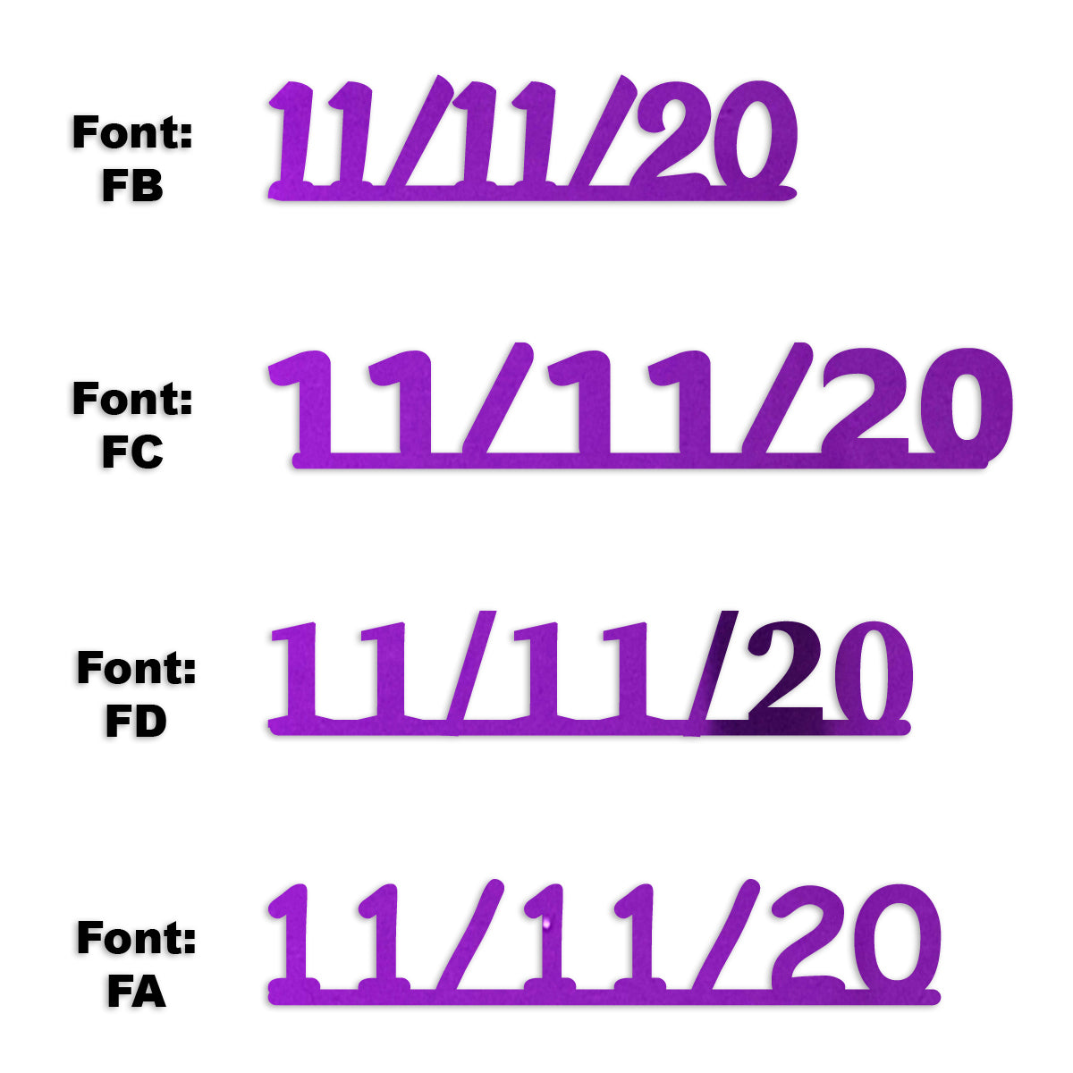 Custom-Fetti Date - 11/11/24 or 11/11/25  Purple