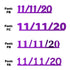 Custom-Fetti Date - 11/11/24 or 11/11/25  Purple