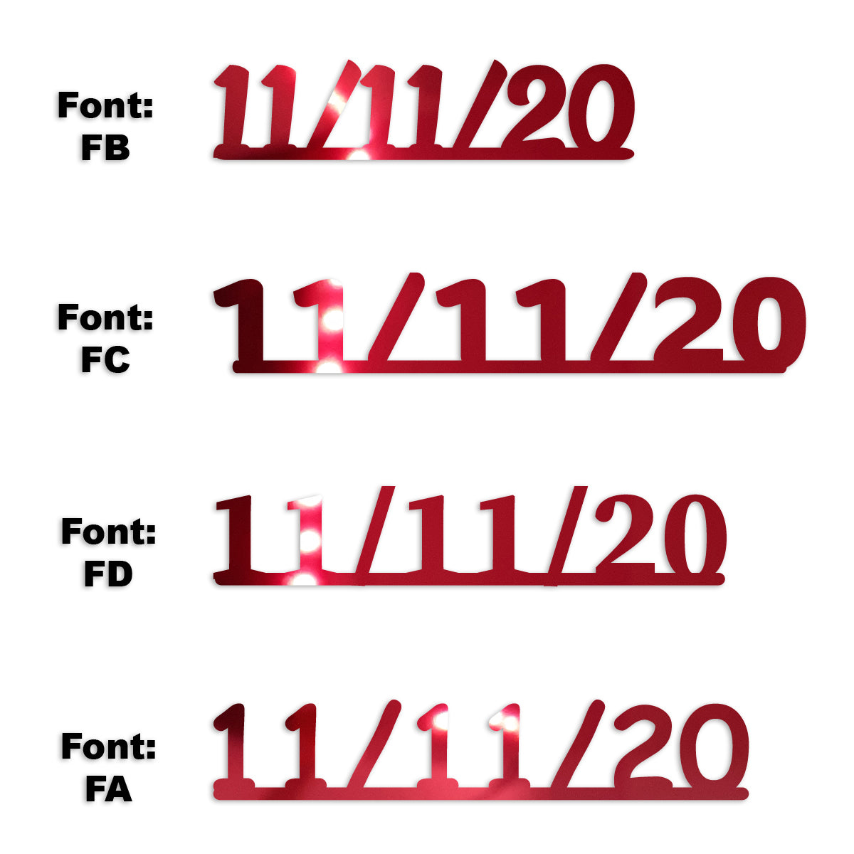 Custom-Fetti Date - 11/11/24 or 11/11/25  Red