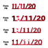 Custom-Fetti Date - 11/11/24 or 11/11/25  Red