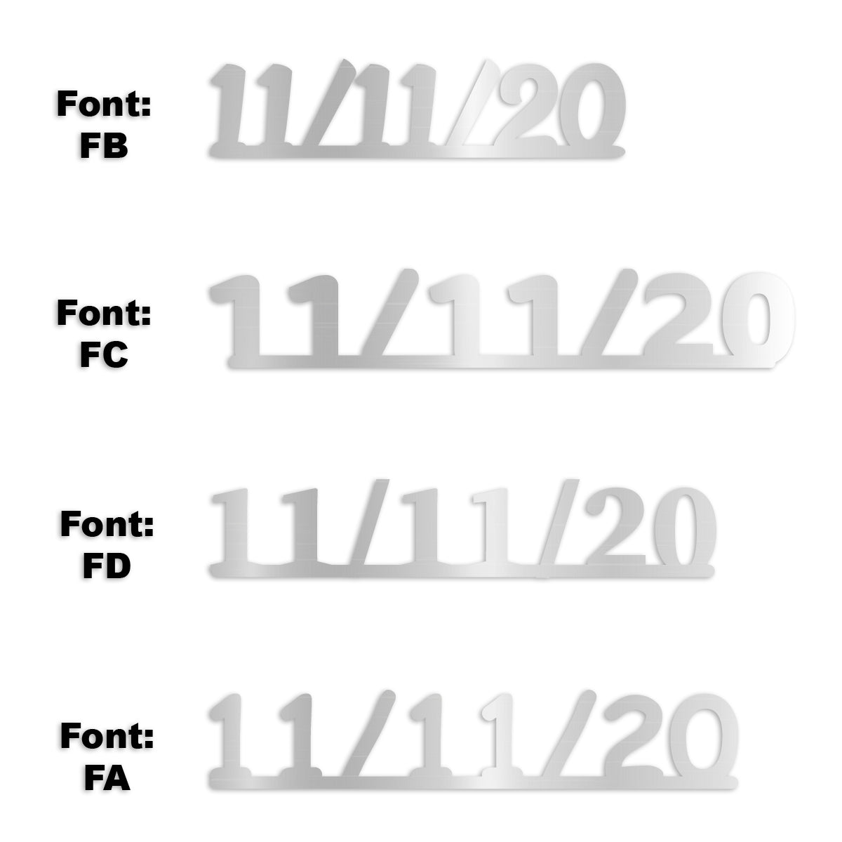 Custom-Fetti Date - 11/11/24 or 11/11/25  Silver
