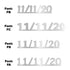 Custom-Fetti Date - 11/11/24 or 11/11/25  Silver