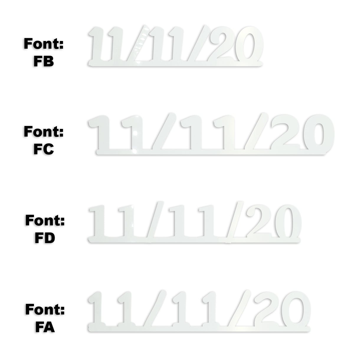 Custom-Fetti Date - 11/11/24 or 11/11/25  White