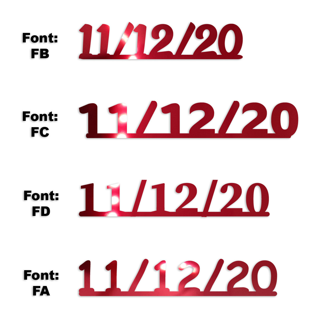 Custom-Fetti Date - 11/12/24 or 11/12/25  Red