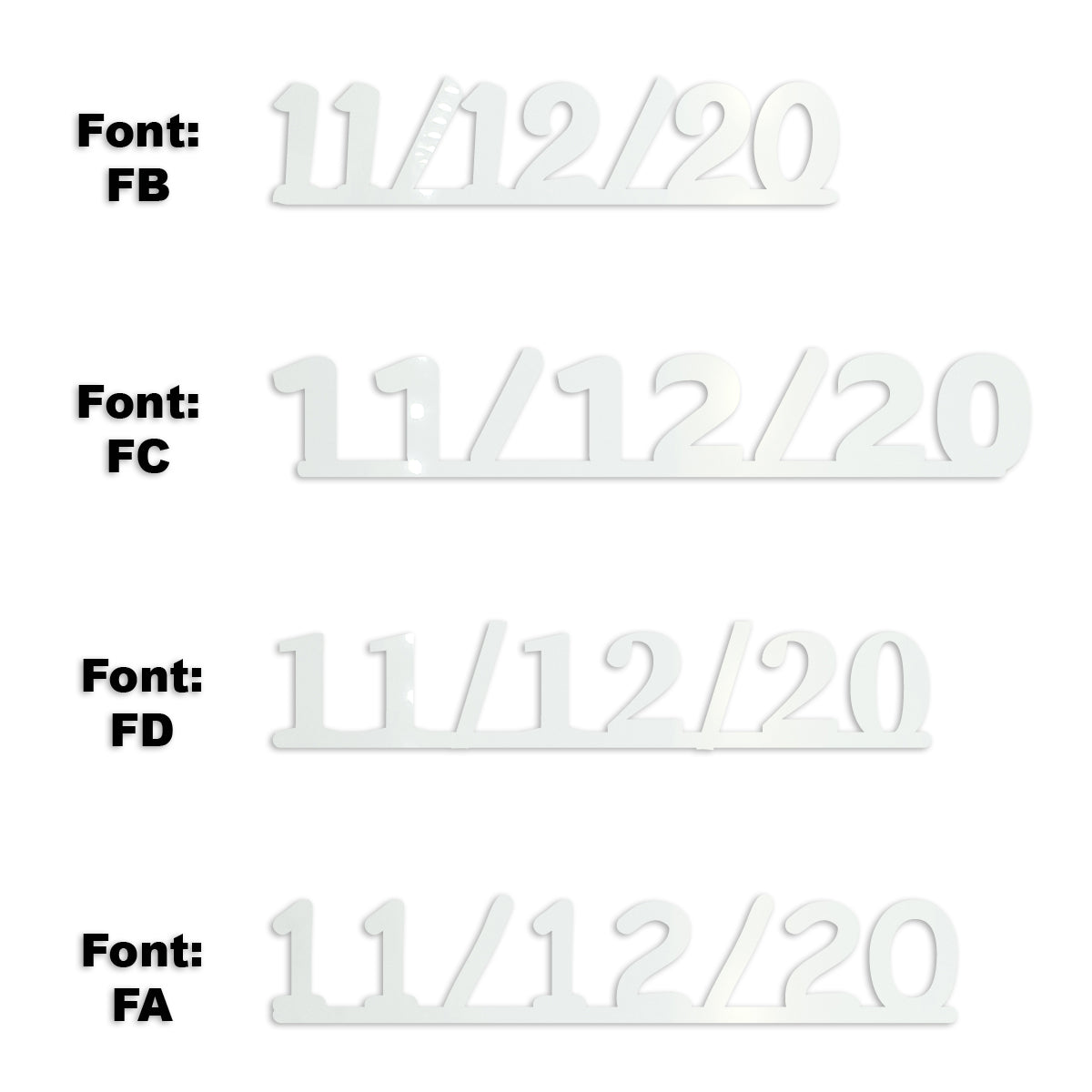 Custom-Fetti Date - 11/12/24 or 11/12/25  White