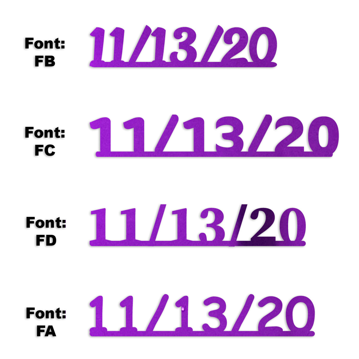 Custom-Fetti Date - 11/13/24 or 11/13/25  Purple