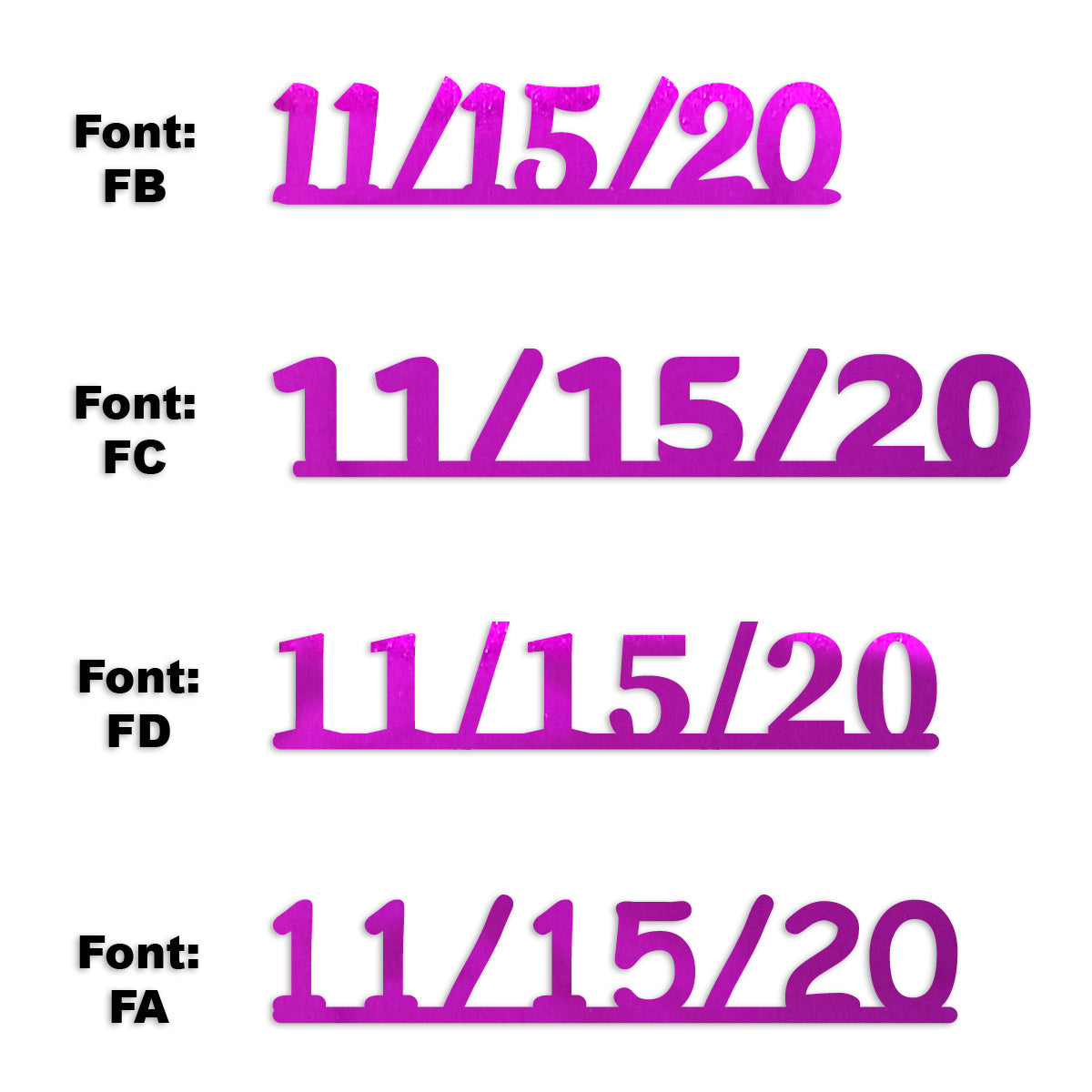 Custom-Fetti Date - 11/15/24 or 11/15/25  Fuchsia