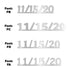 Custom-Fetti Date - 11/15/24 or 11/15/25  Silver