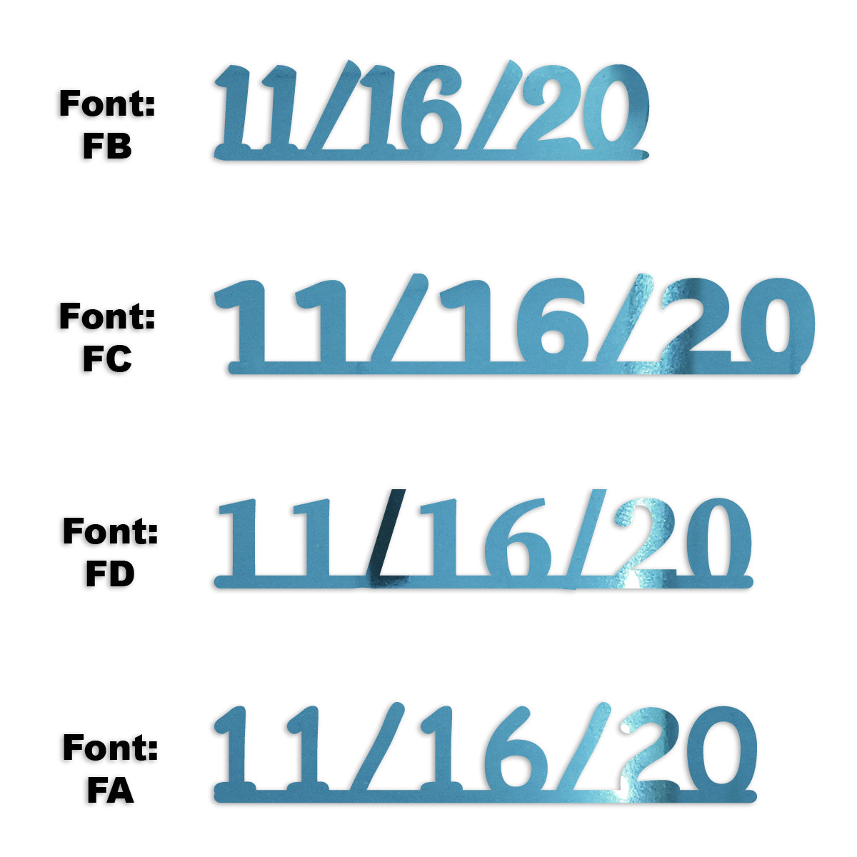 Custom-Fetti Date - 11/16/24 or 11/16/25  Blue Sky