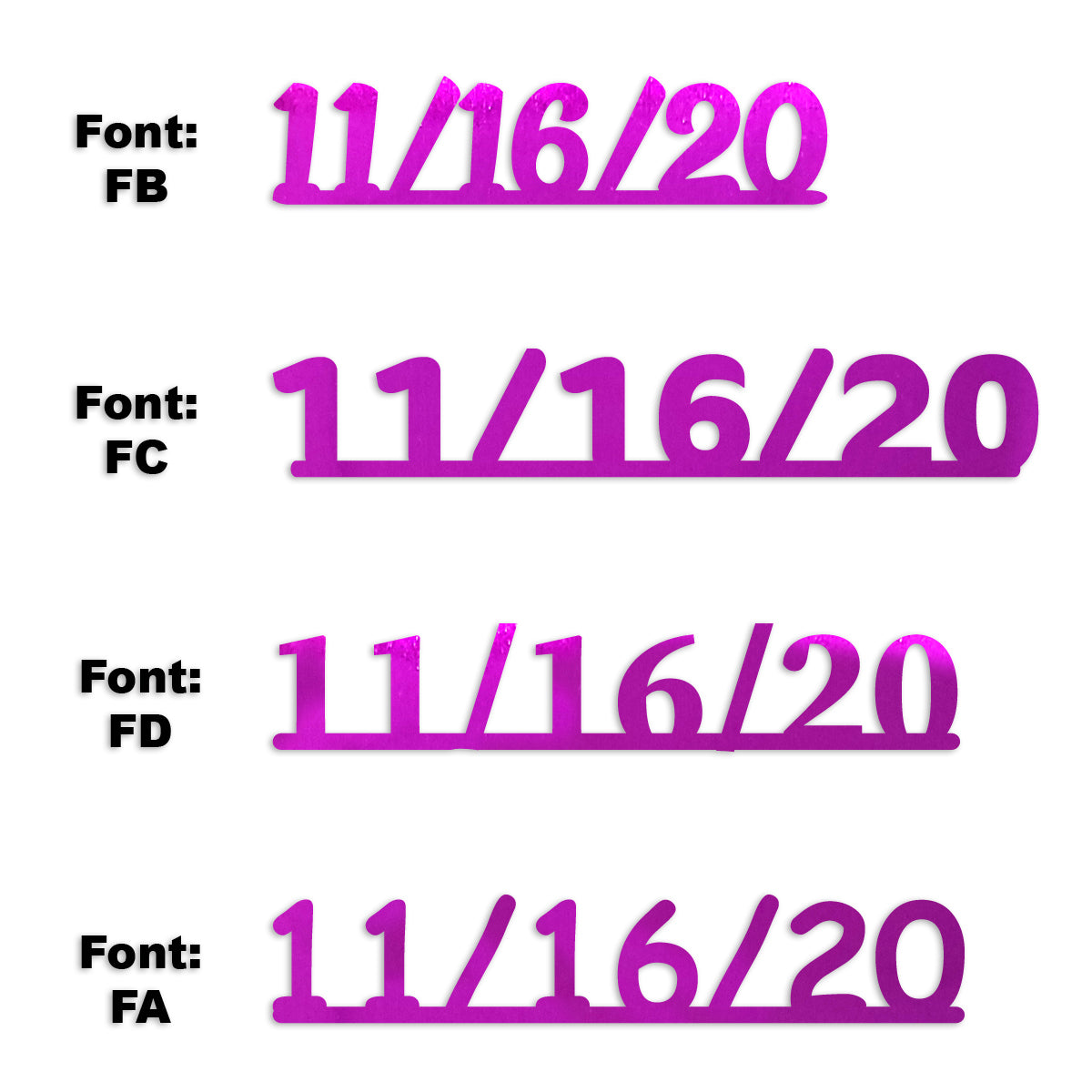 Custom-Fetti Date - 11/16/24 or 11/16/25  Fuchsia