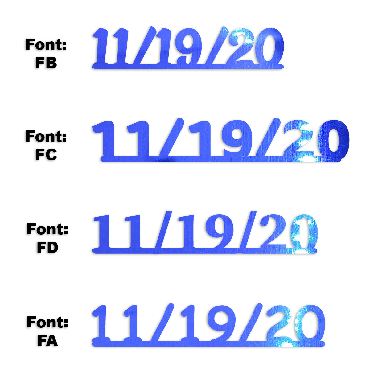 Custom-Fetti Date - 11/19/24 or 11/19/25  Blue Royal