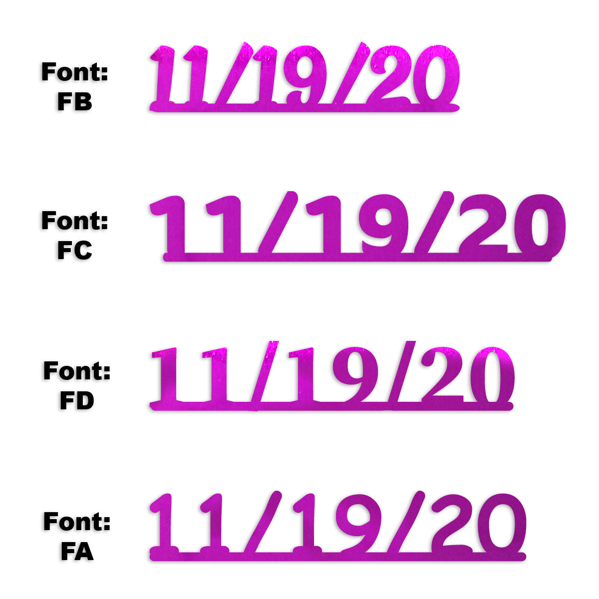Custom-Fetti Date - 11/19/24 or 11/19/25  Fuchsia