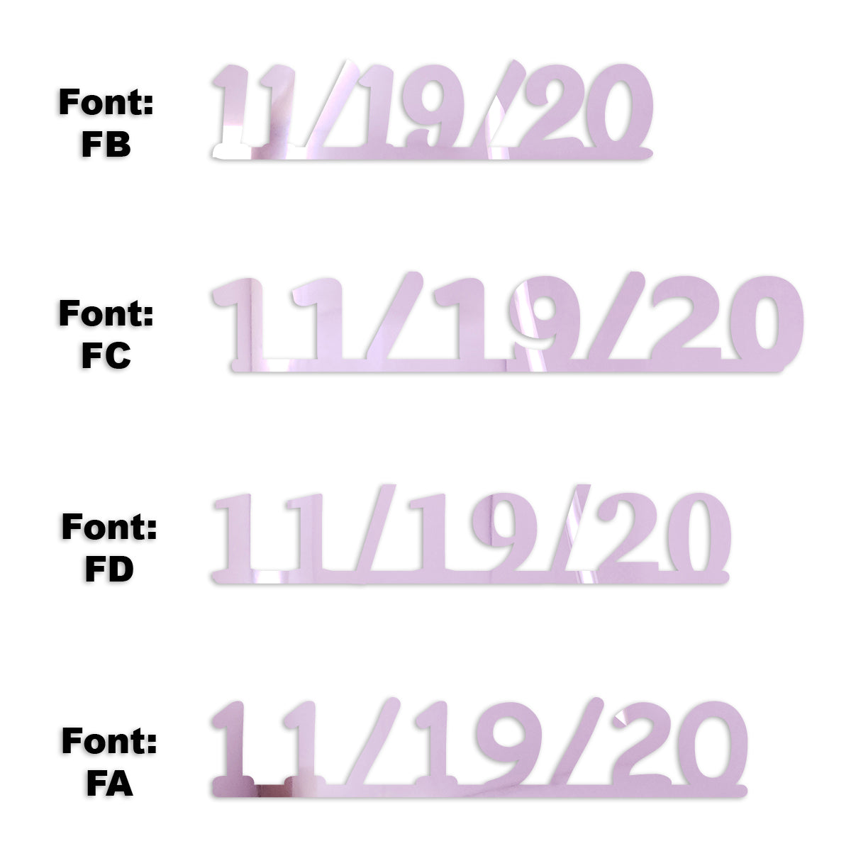 Custom-Fetti Date - 11/19/24 or 11/19/25  Pink