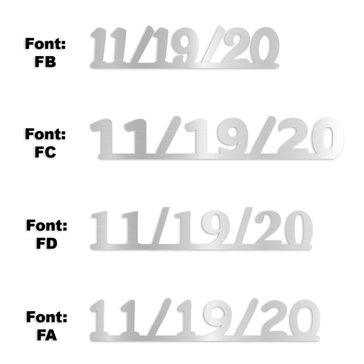 Custom-Fetti Date - 11/19/24 or 11/19/25  Silver