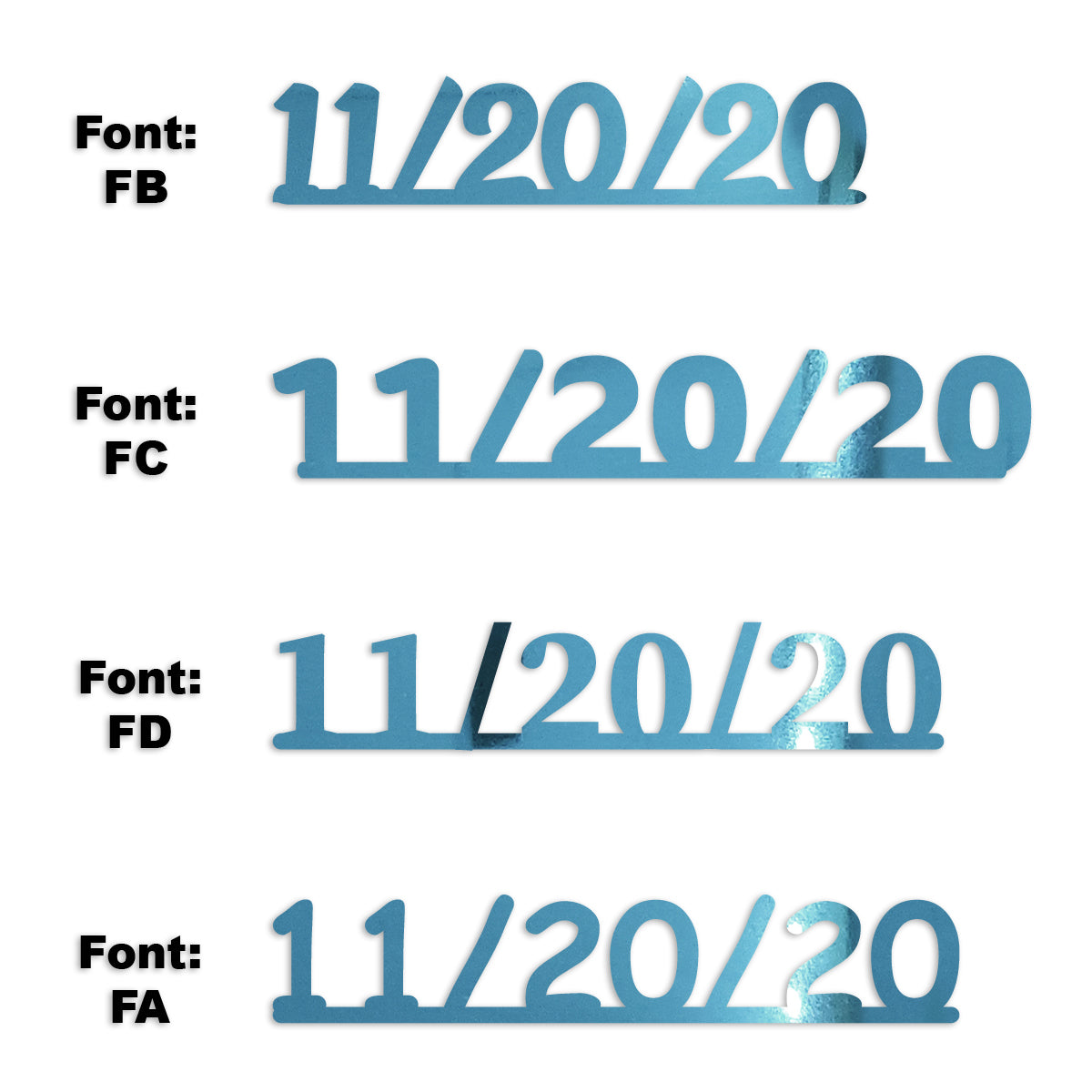 Custom-Fetti Date - 11/20/24 or 11/20/25  Blue Sky