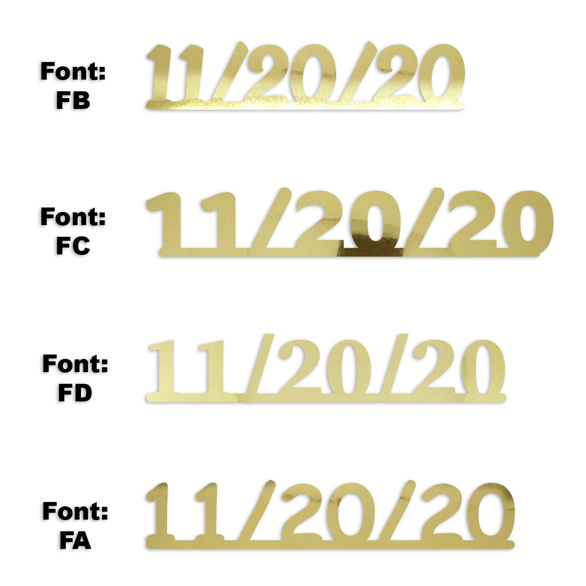 Custom-Fetti Date - 11/20/24 or 11/20/25  Gold
