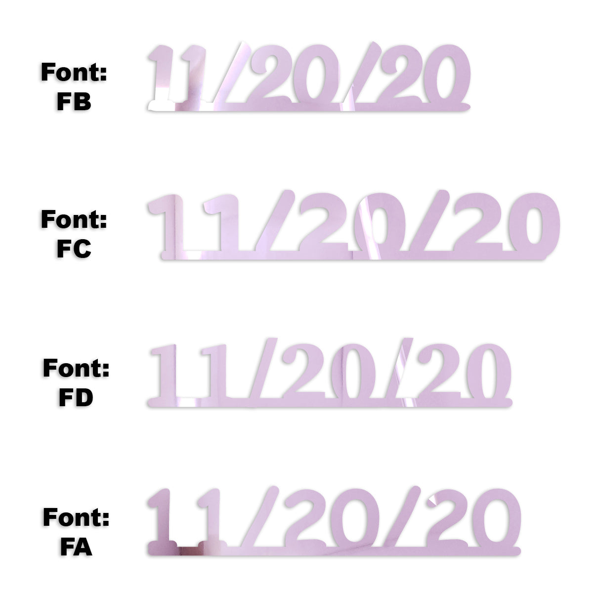 Custom-Fetti Date - 11/20/24 or 11/20/25  Pink
